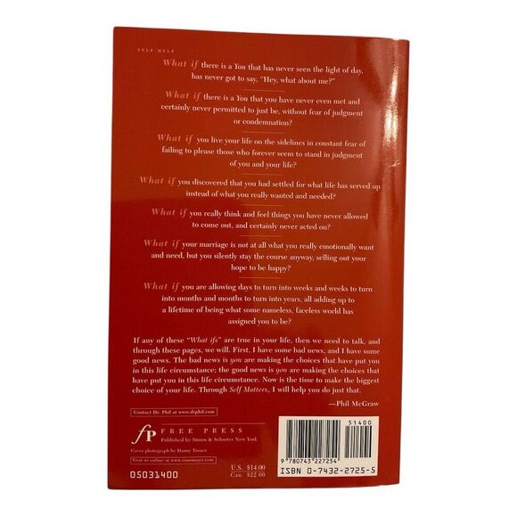 Self Matters by Phillip C. McGraw Ph.D. Paperback Self-Help Book - Picture 2 of 2